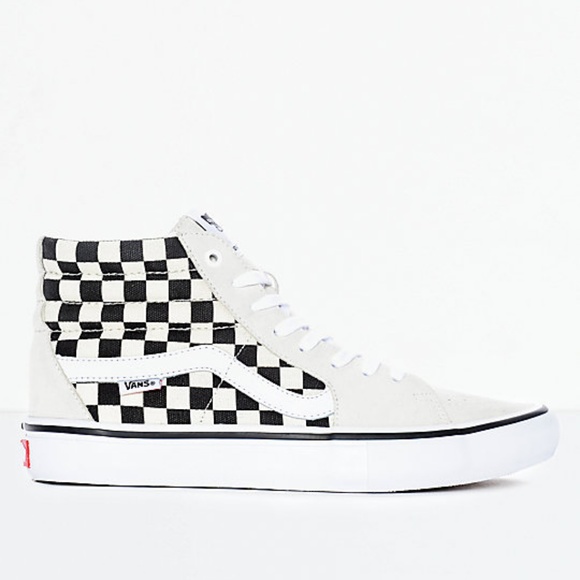 vans hi men's checkered skate shoes